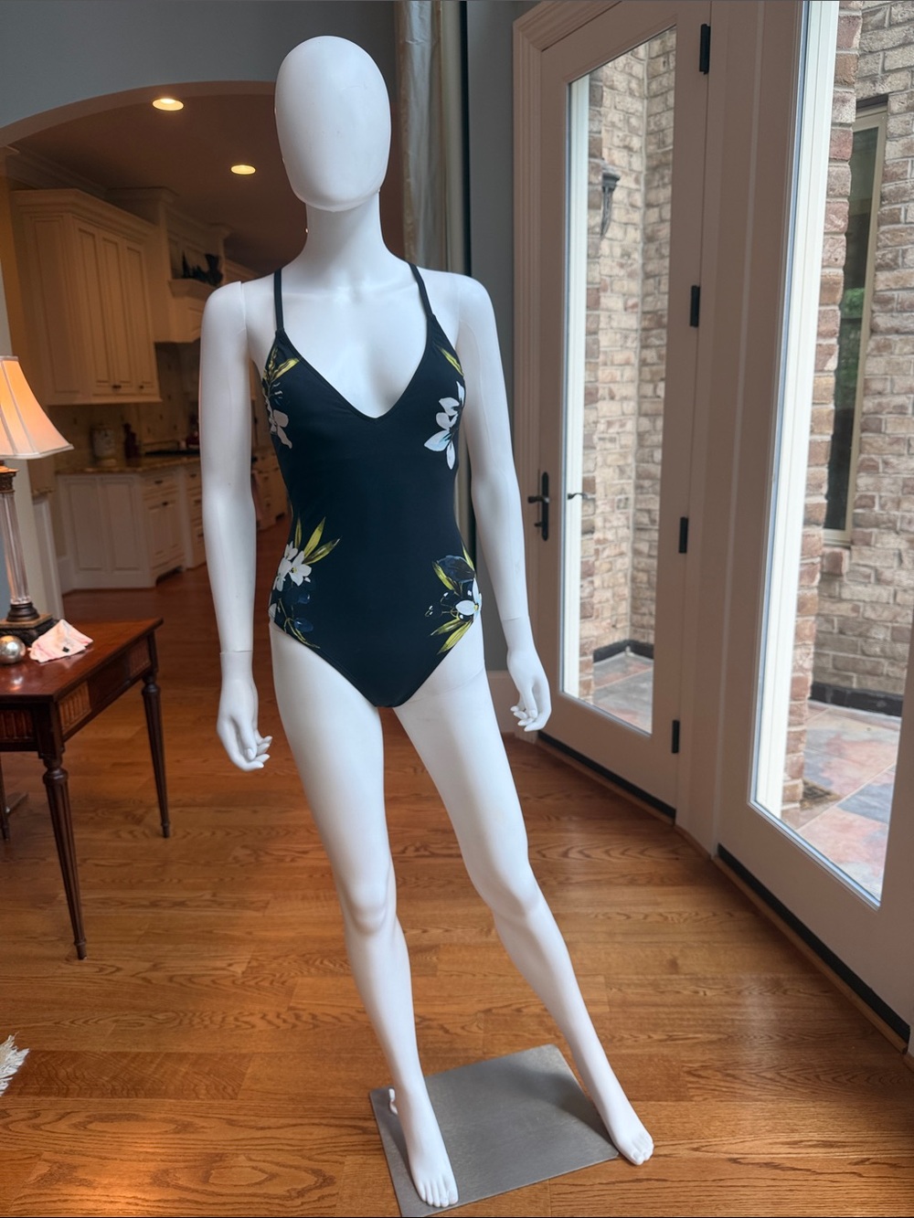 La Blanca Black Floral One-Piece Swimsuit